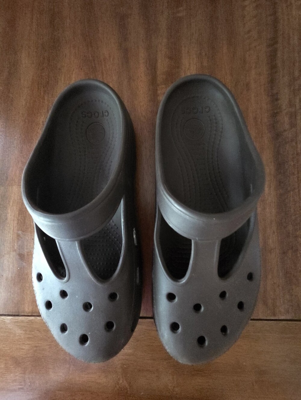 CROCS Womens Brown Mary Jane Clogs Size 9